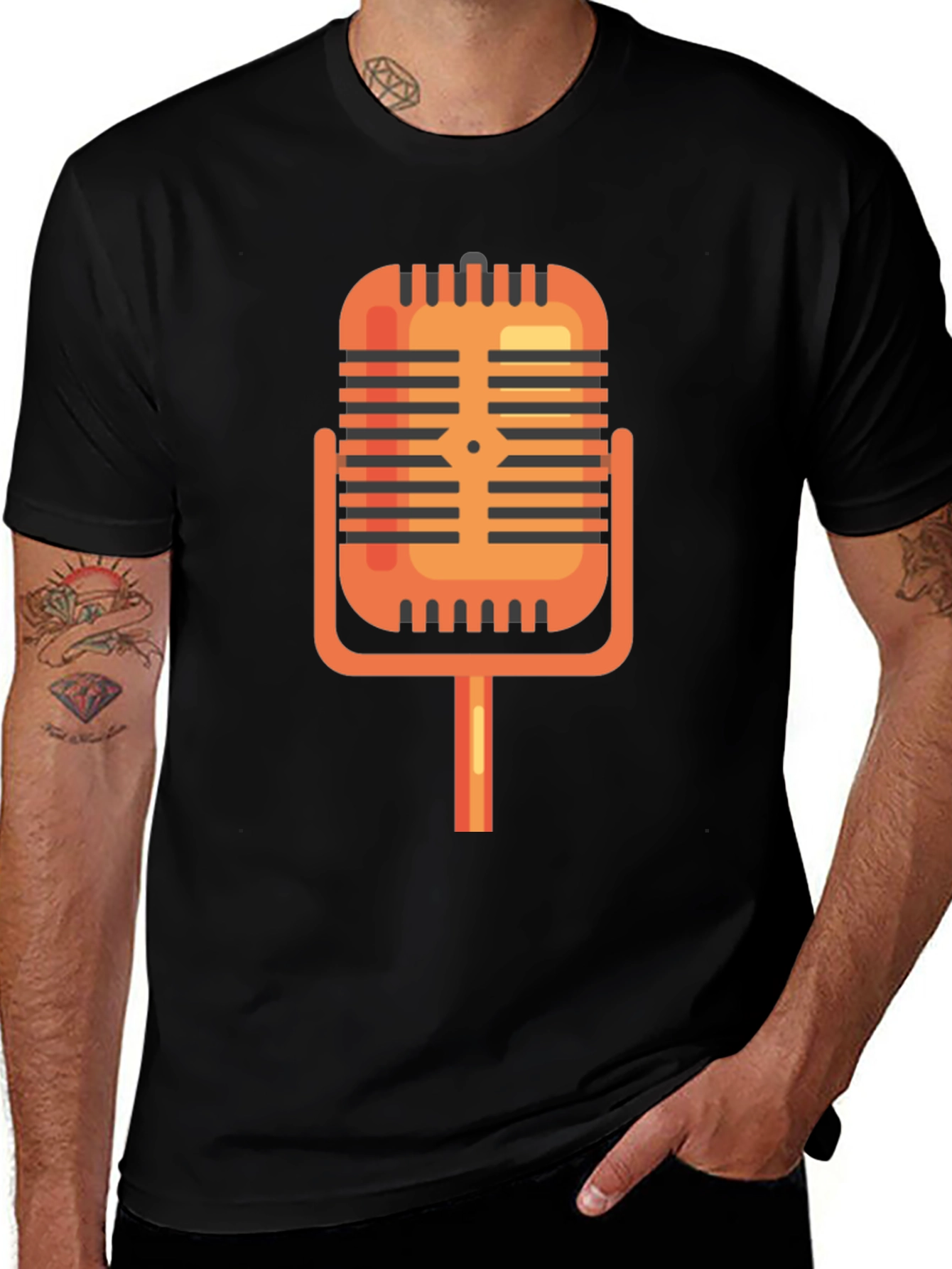 Vintage Microphone Graphic T-Shirt