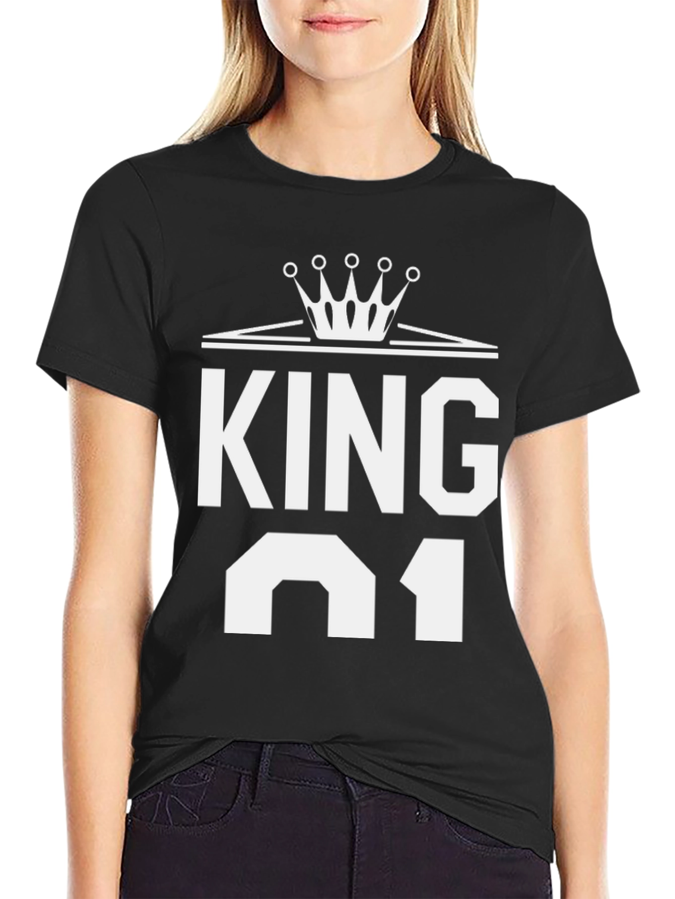 King 01 Graphic T-Shirt - Black