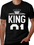 King 01 Graphic T-Shirt - Black