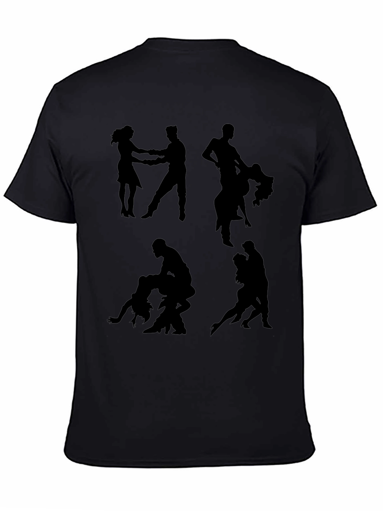 Dance Silhouette Graphic Tee - Stylish Black T-Shirt