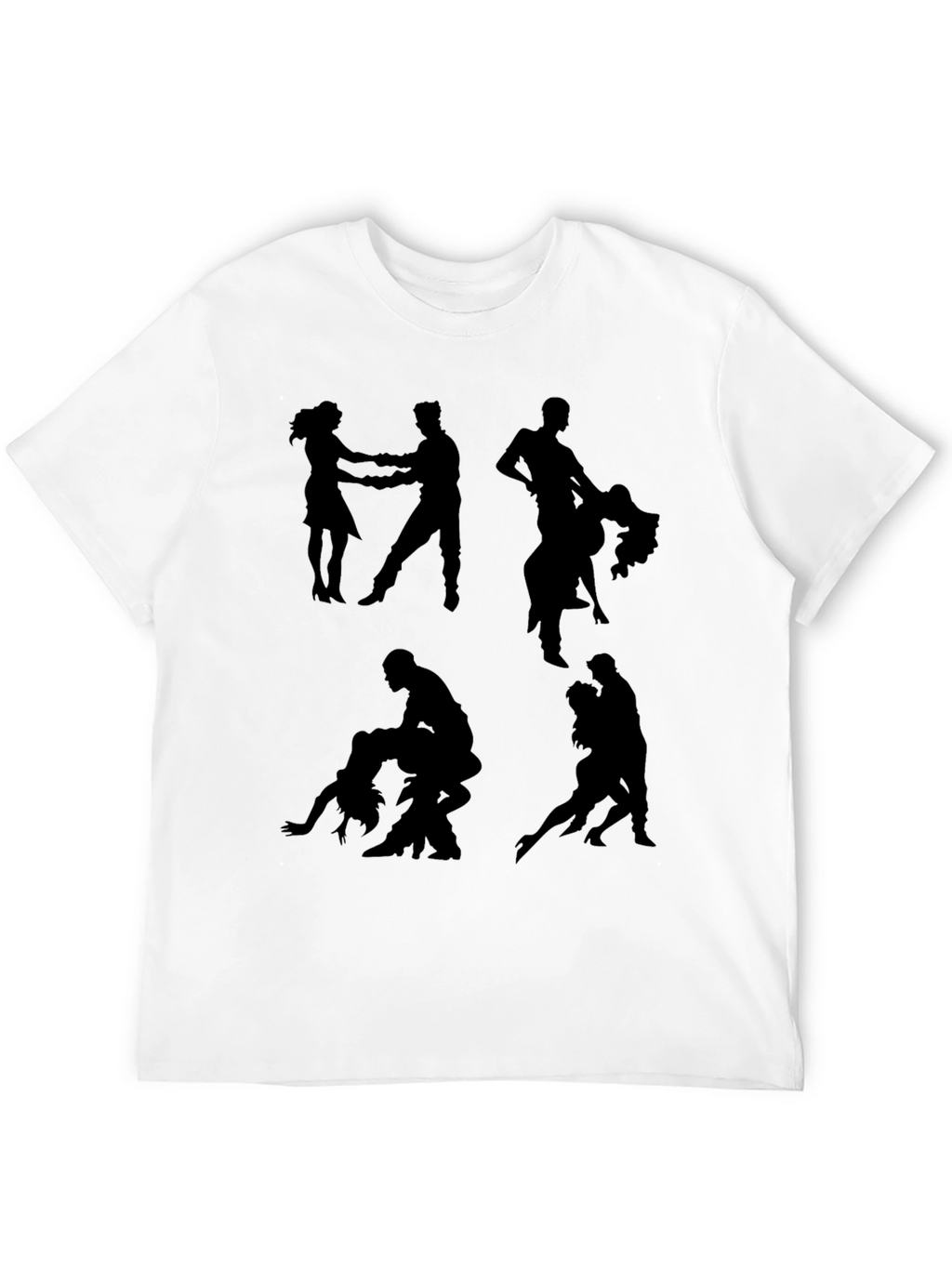 Dance Silhouette Graphic Tee - Stylish Black T-Shirt