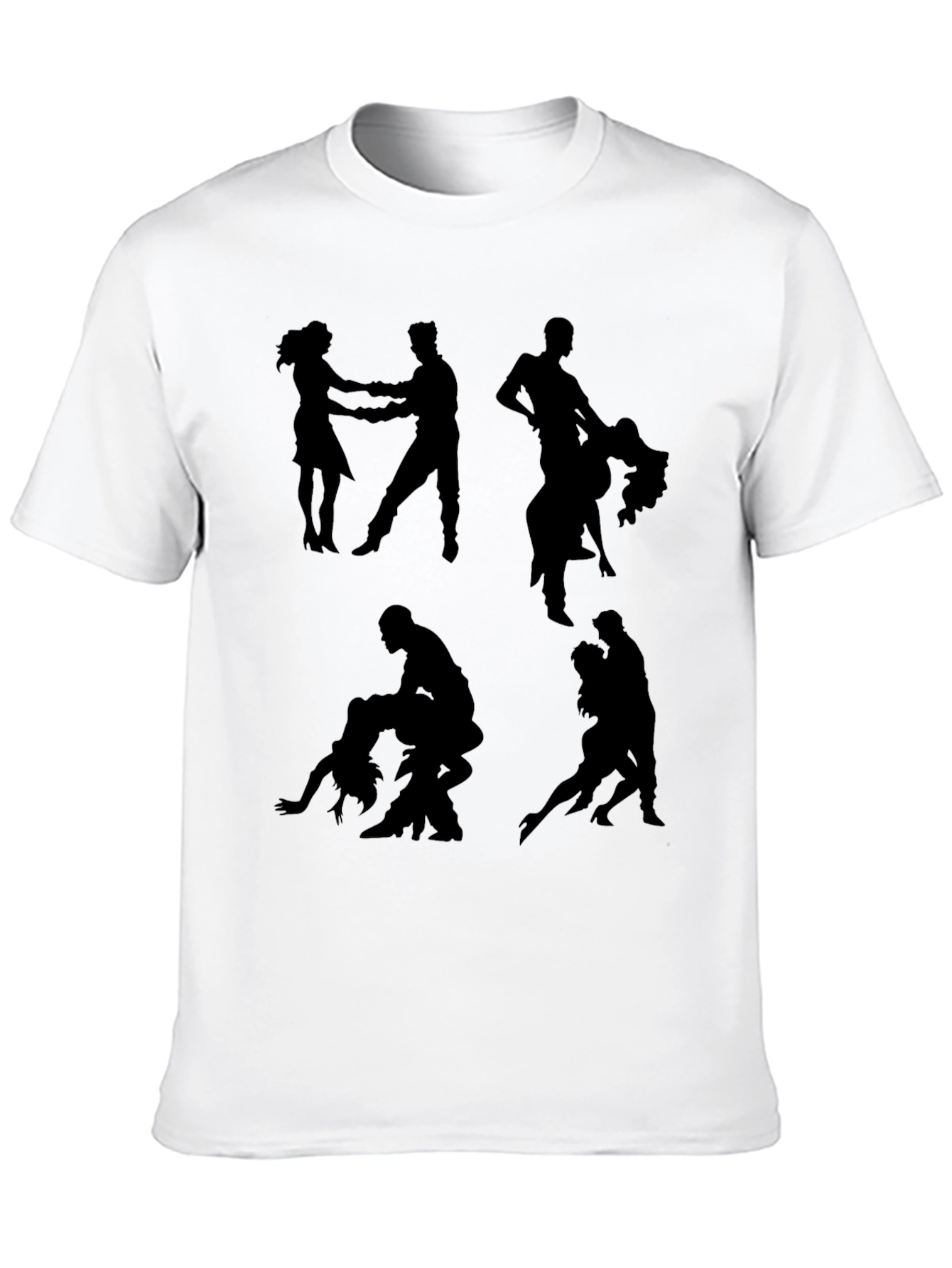 Dance Silhouette Graphic Tee - Stylish Black T-Shirt
