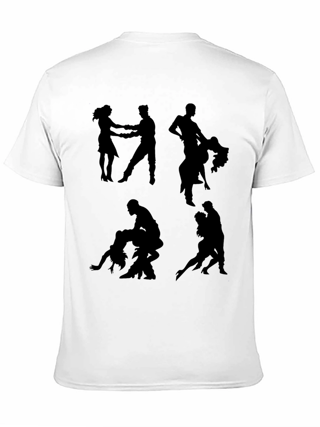 Dance Silhouette Graphic Tee - Stylish Black T-Shirt