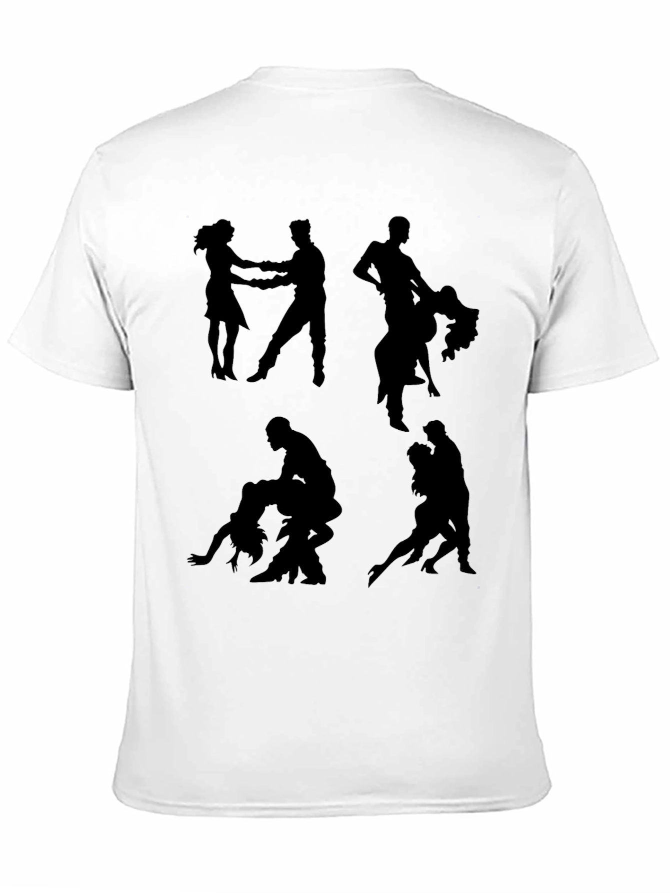 Dance Silhouette Graphic Tee - Stylish Black T-Shirt