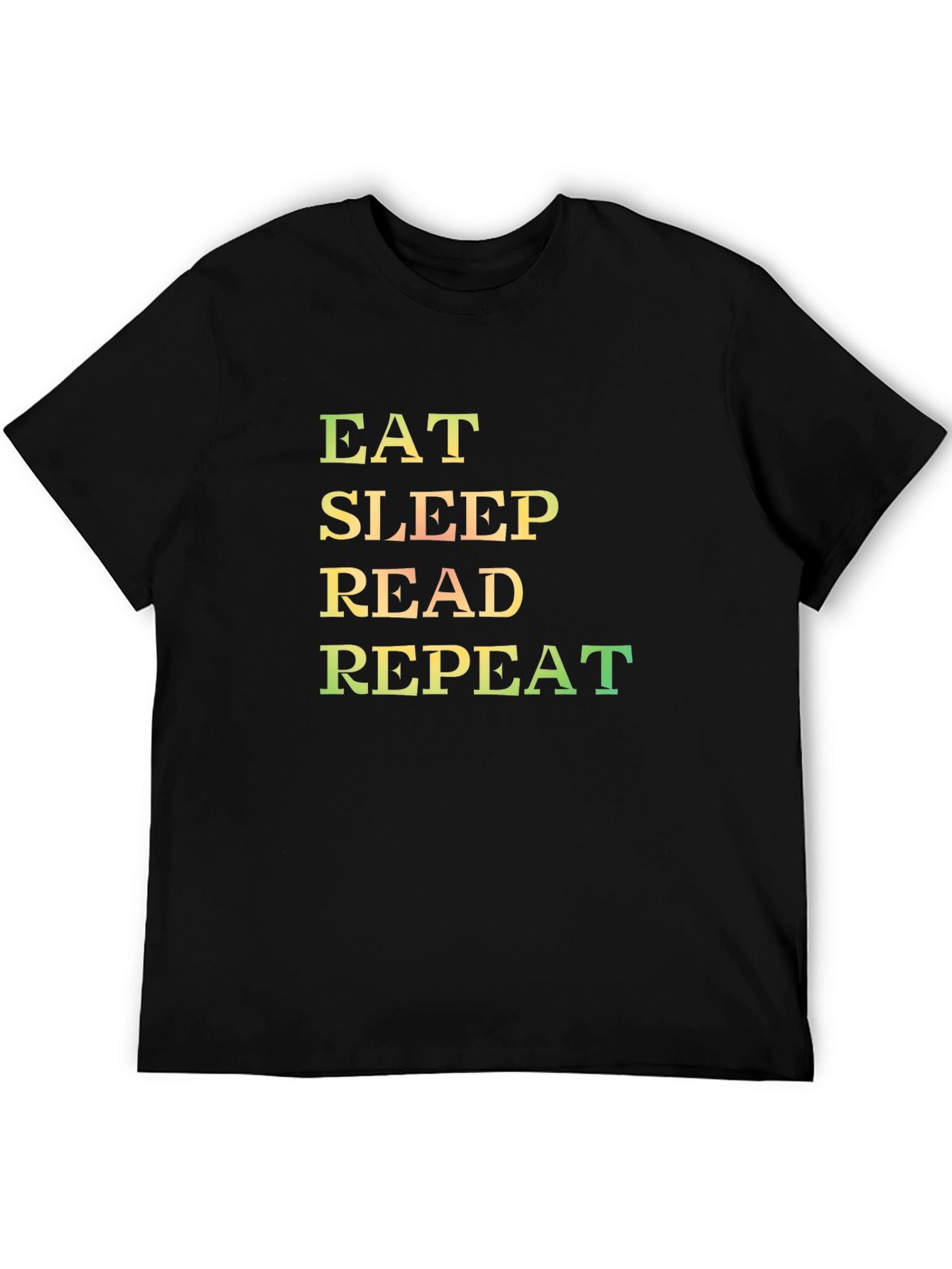 Eat Sleep Read Repeat Black Graphic Tee