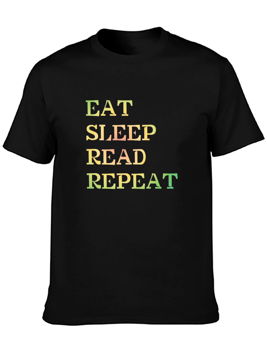 Eat Sleep Read Repeat Black Graphic Tee