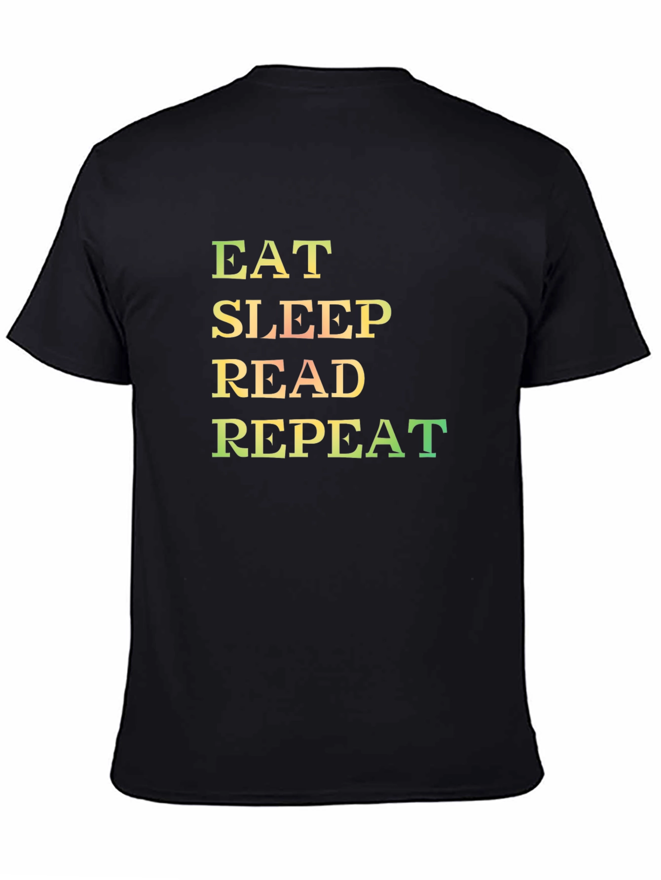 Eat Sleep Read Repeat Black Graphic Tee