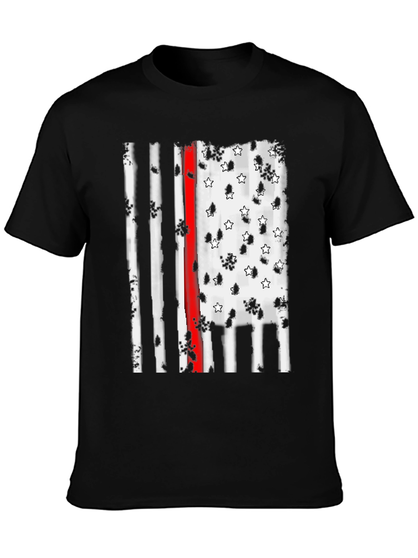 Thin Red Line American Flag Graphic Tee