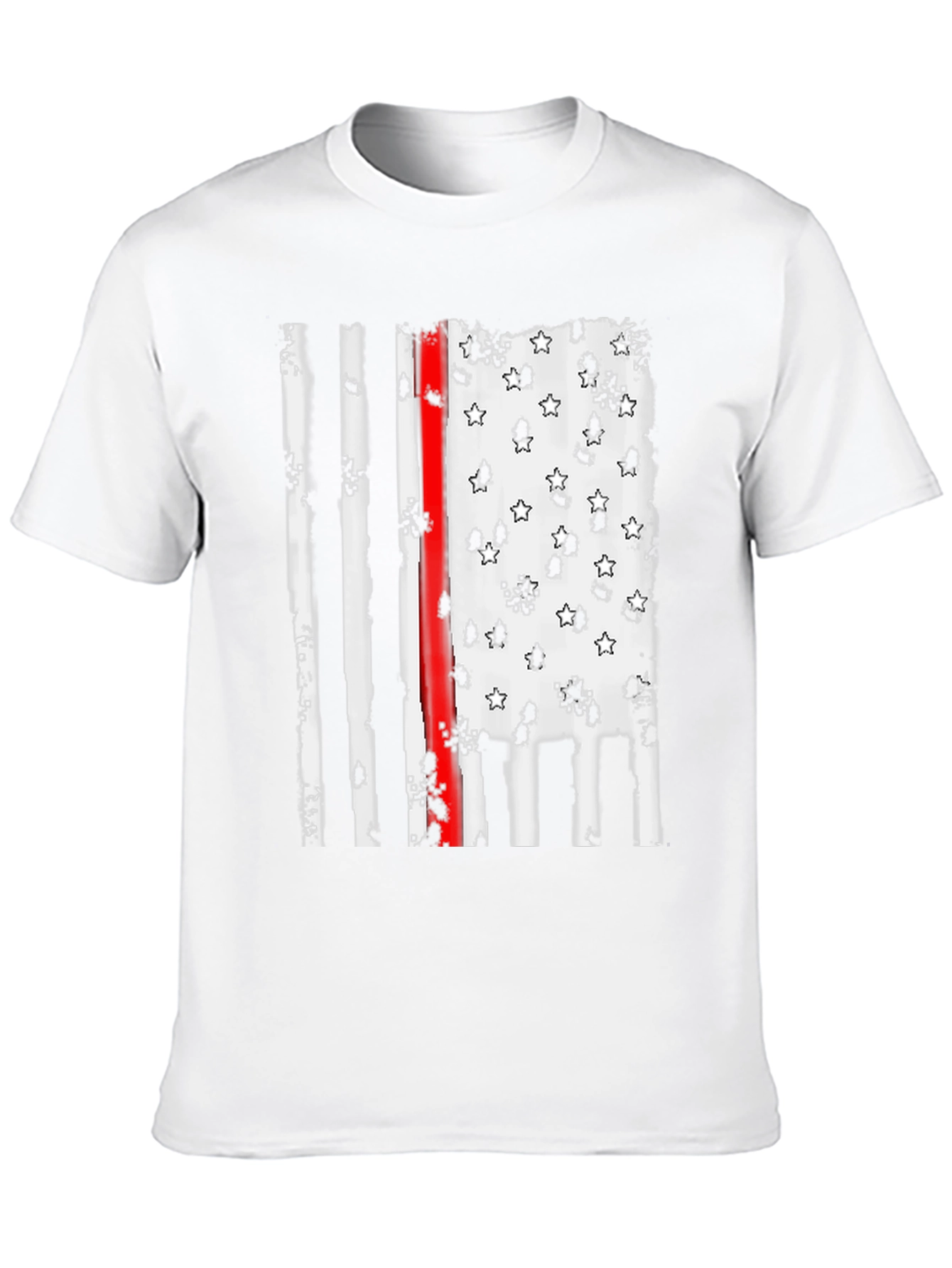 Thin Red Line American Flag Graphic Tee