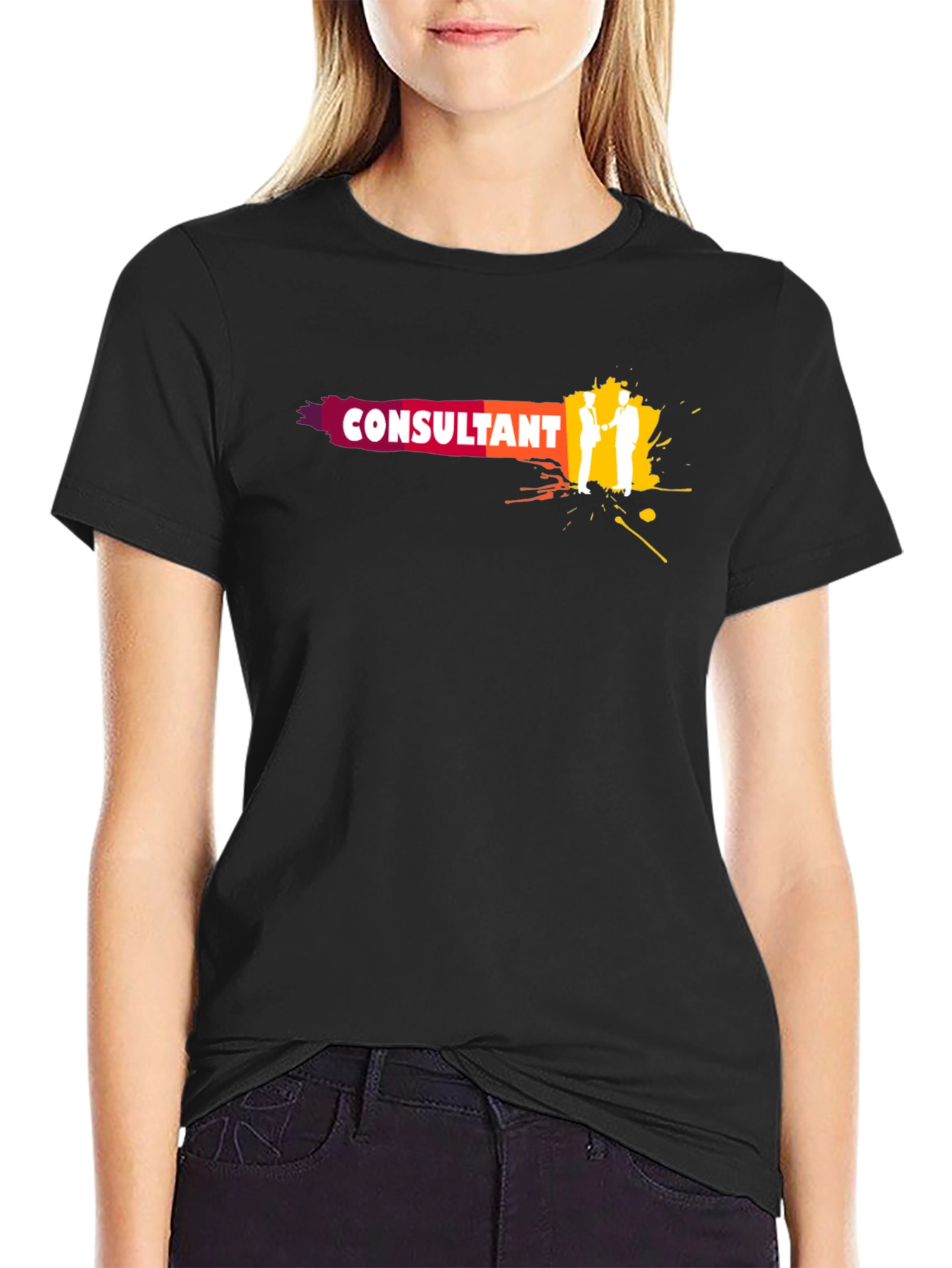 Consultant Graphic Tee - Black Cotton Blend
