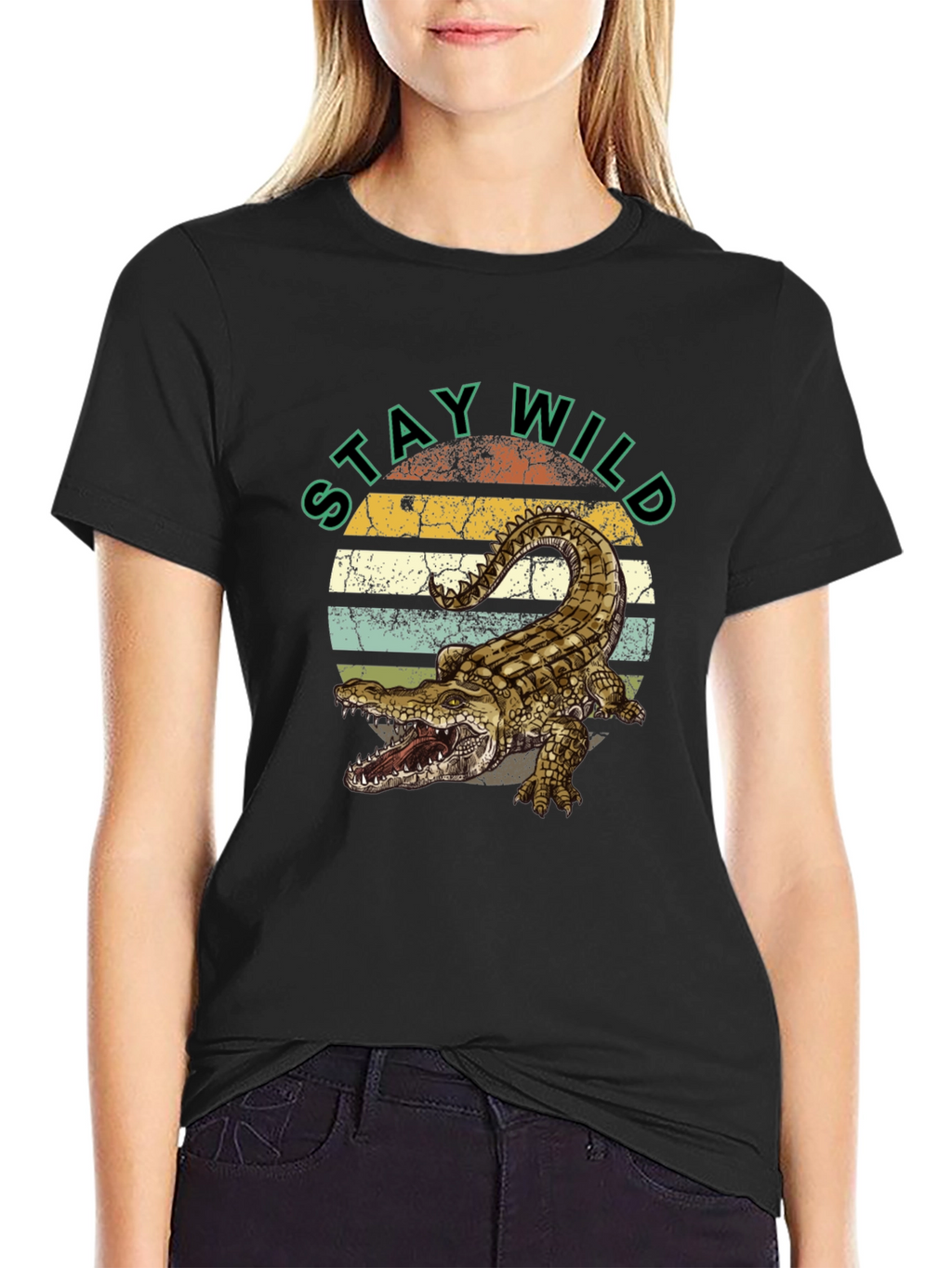 Stay Wild Crocodile Graphic Tee