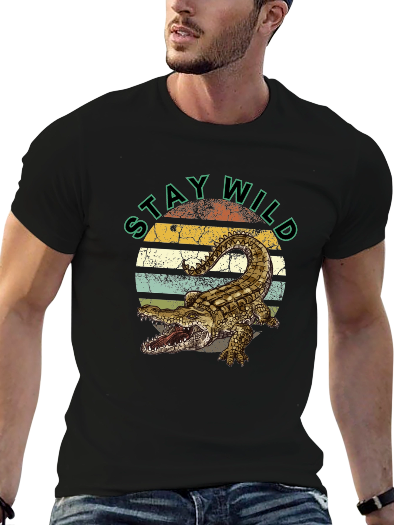 Stay Wild Crocodile Graphic Tee