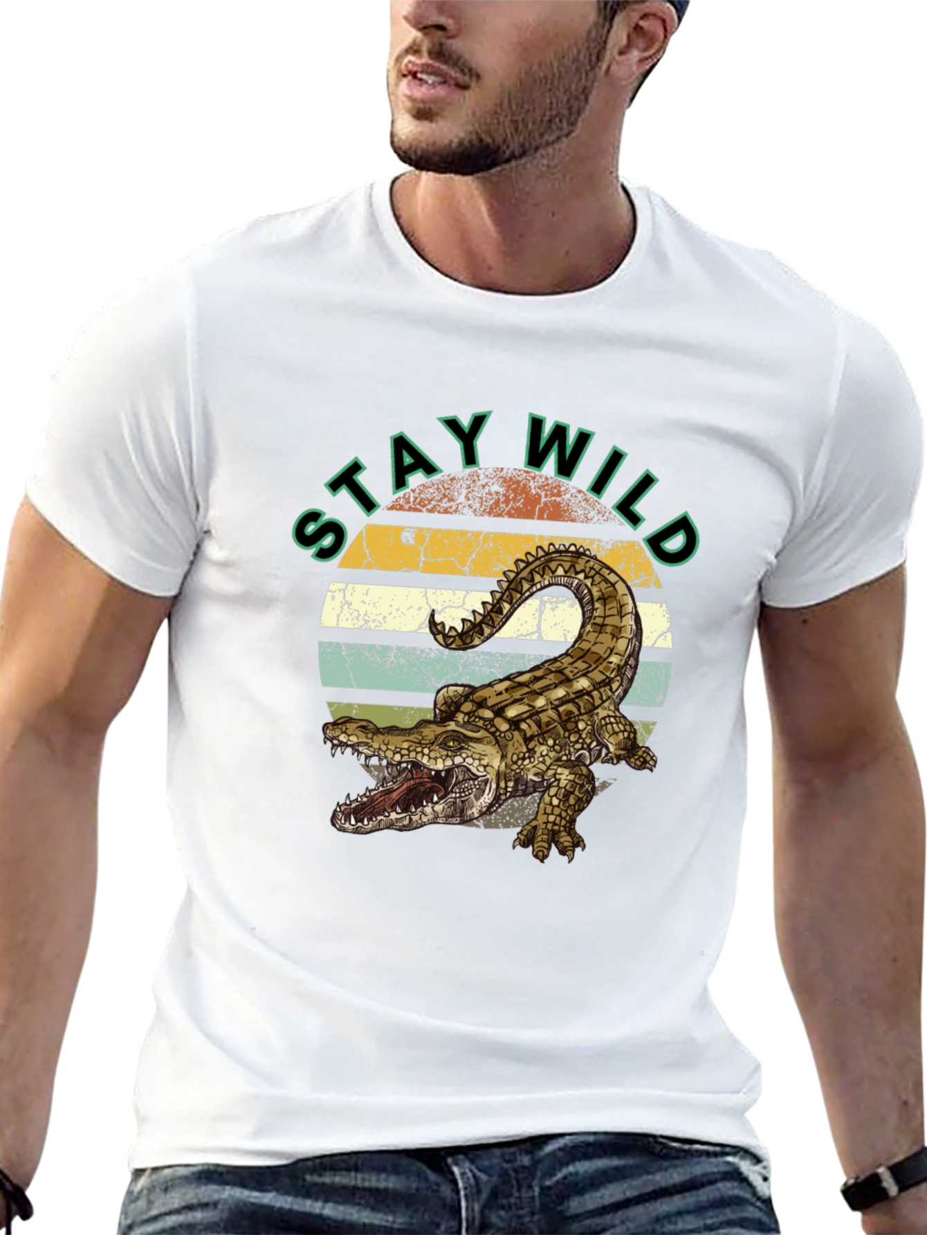 Stay Wild Crocodile Graphic Tee