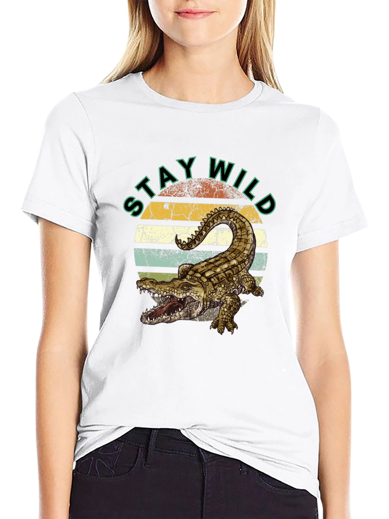 Stay Wild Crocodile Graphic Tee