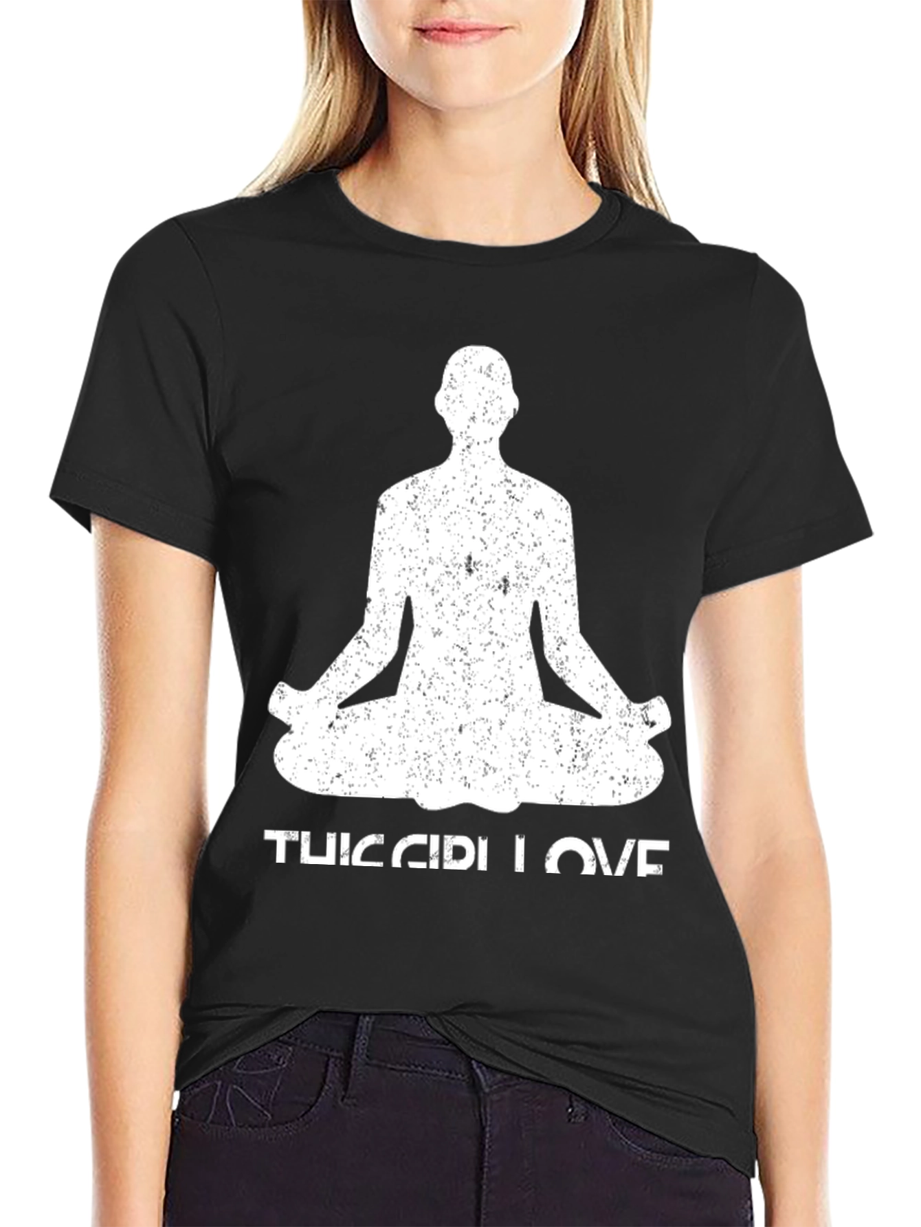 Yoga Love Mens Black T-Shirt