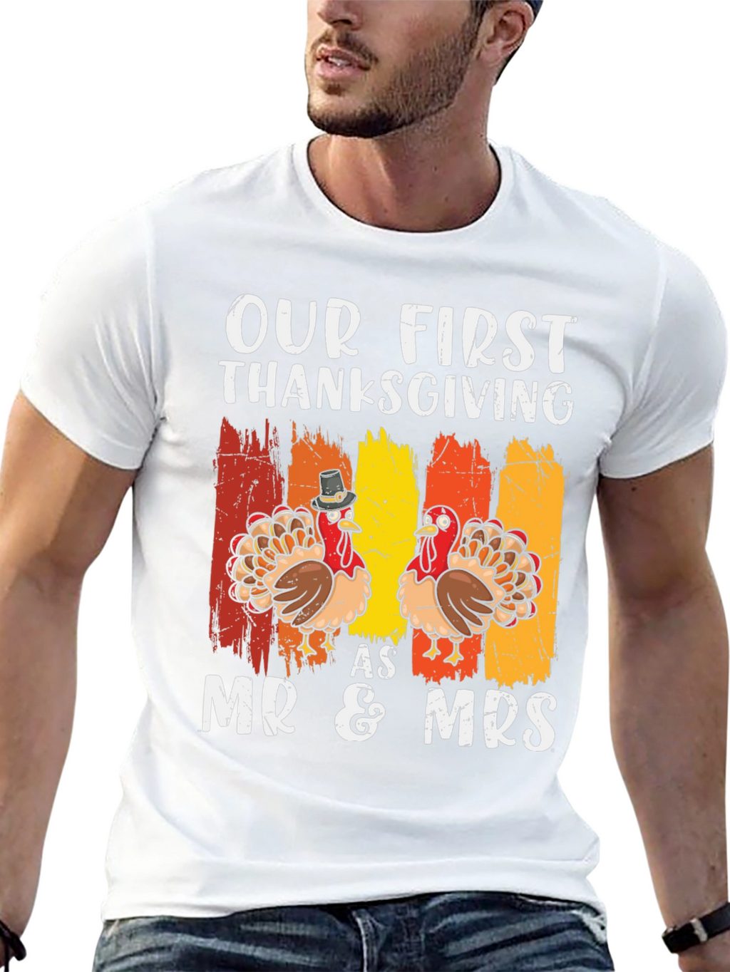 First Thanksgiving Mr & Mrs Matching T-Shirt