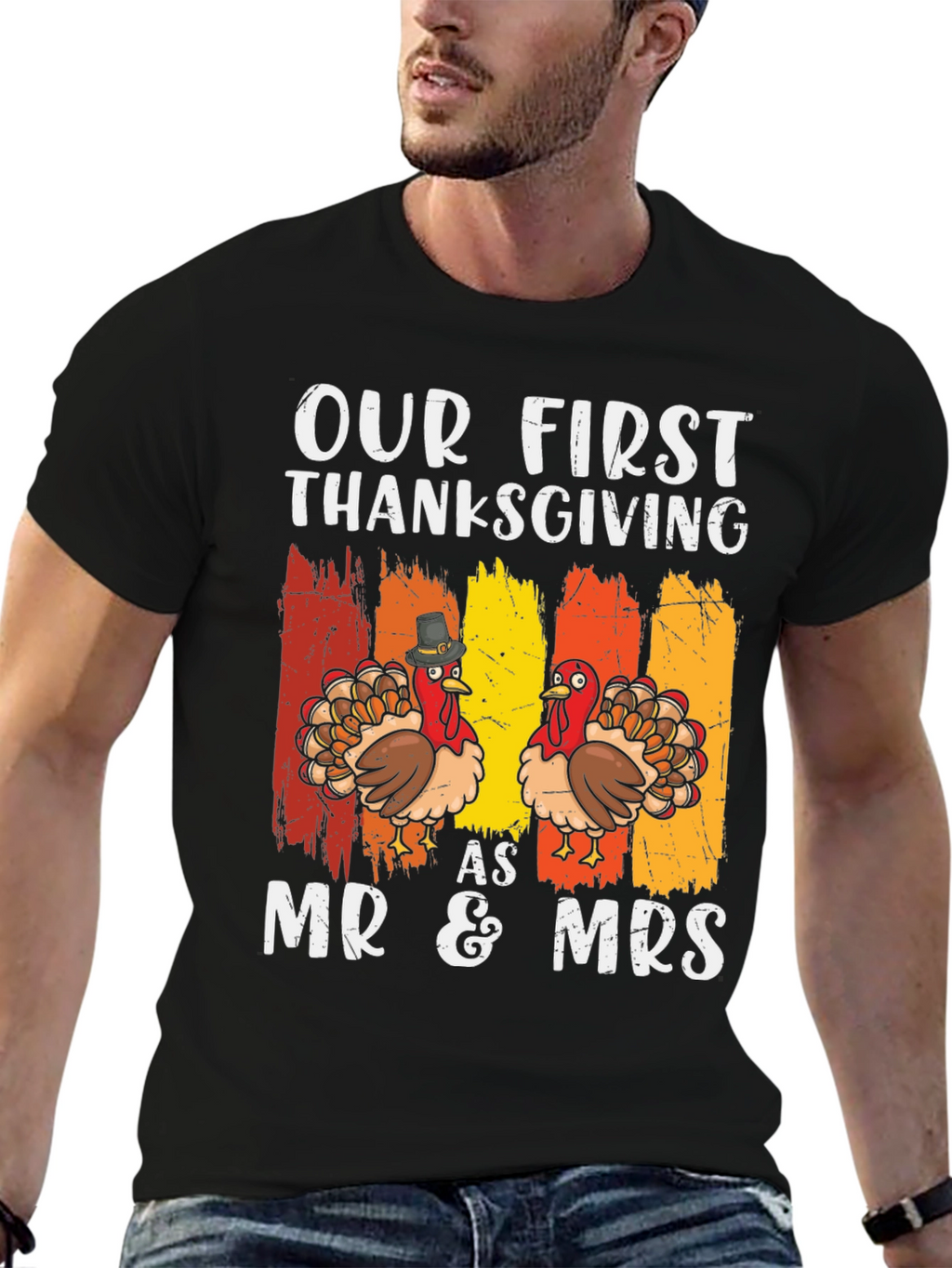First Thanksgiving Mr & Mrs Matching T-Shirt