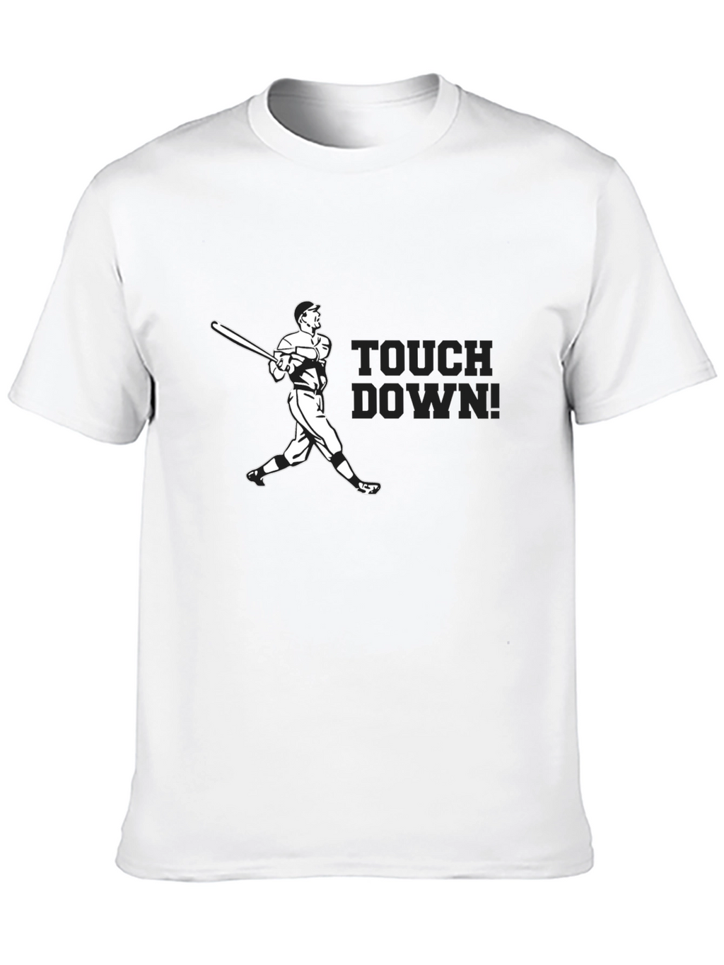 Baseball Touchdown Graphic Tee - Classic Black T-Shirt