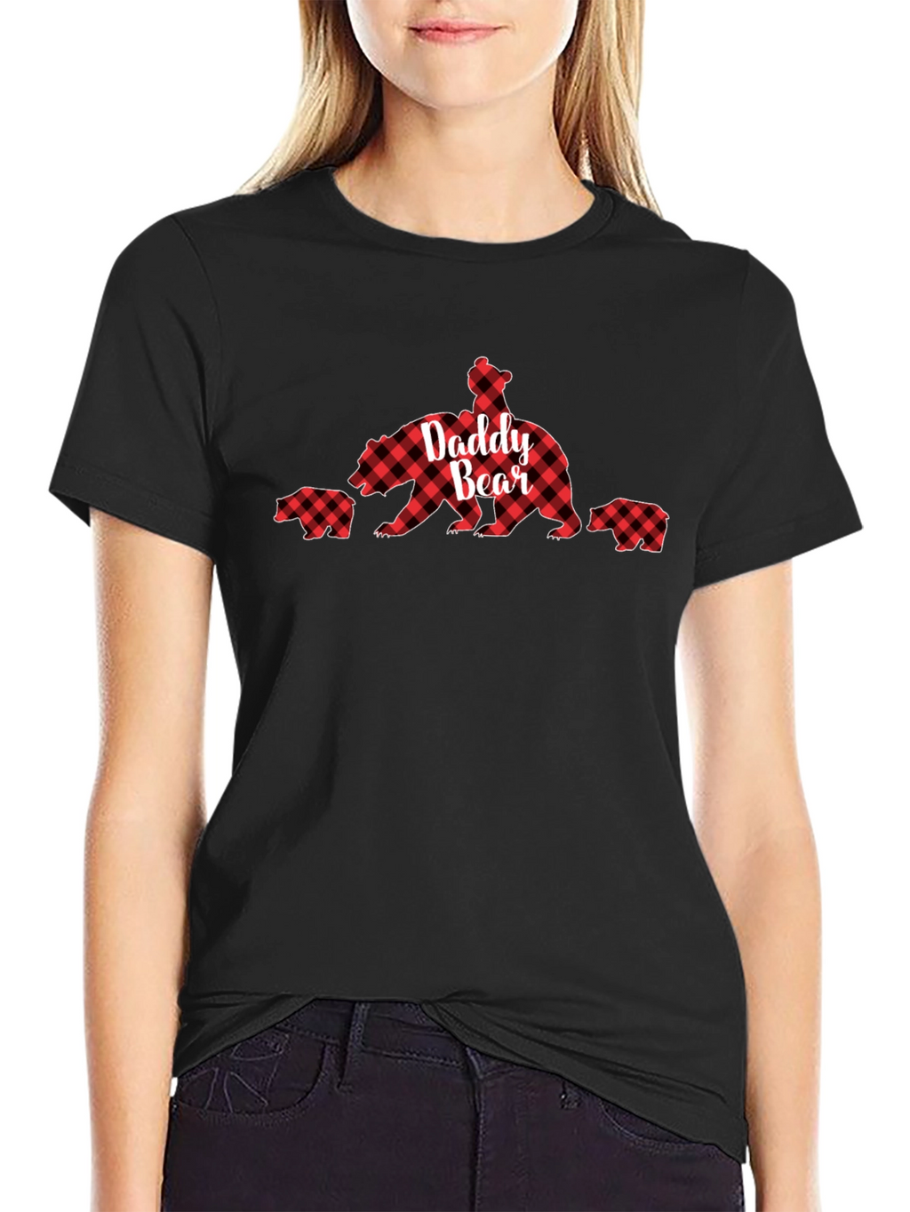 Daddy Bear Plaid T-Shirt - Family Matching Apparel