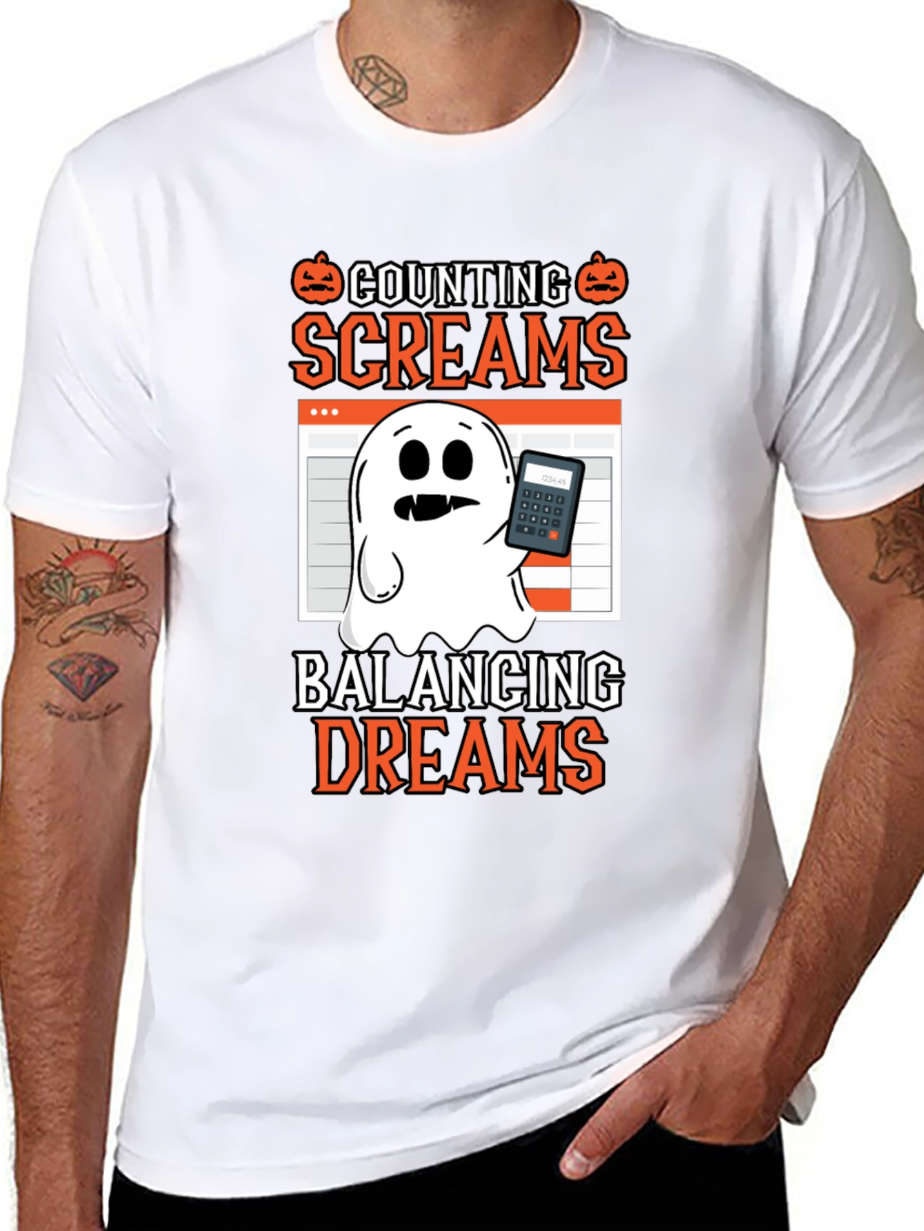 Counting Screams Halloween Accountant T-Shirt