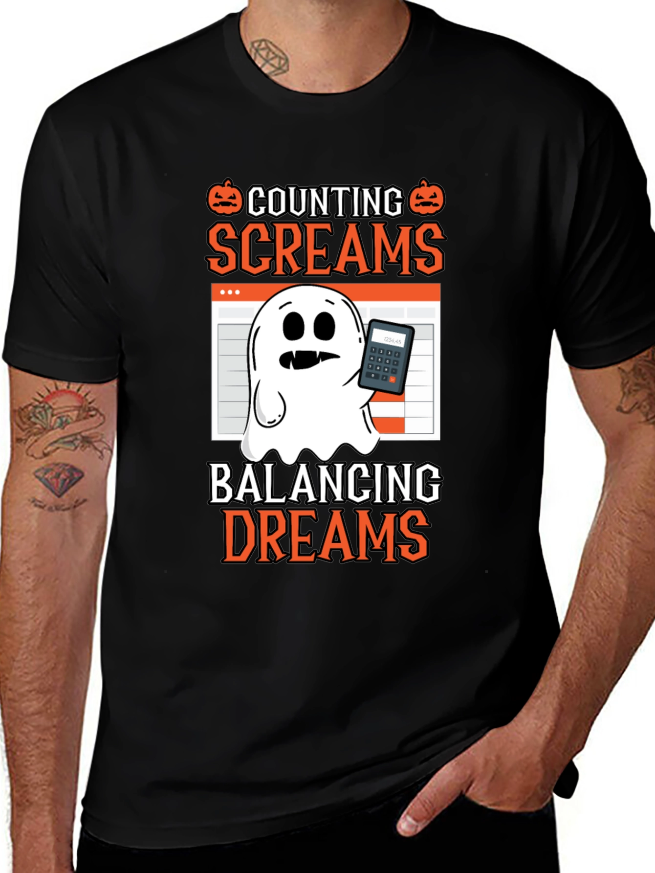 Counting Screams Halloween Accountant T-Shirt