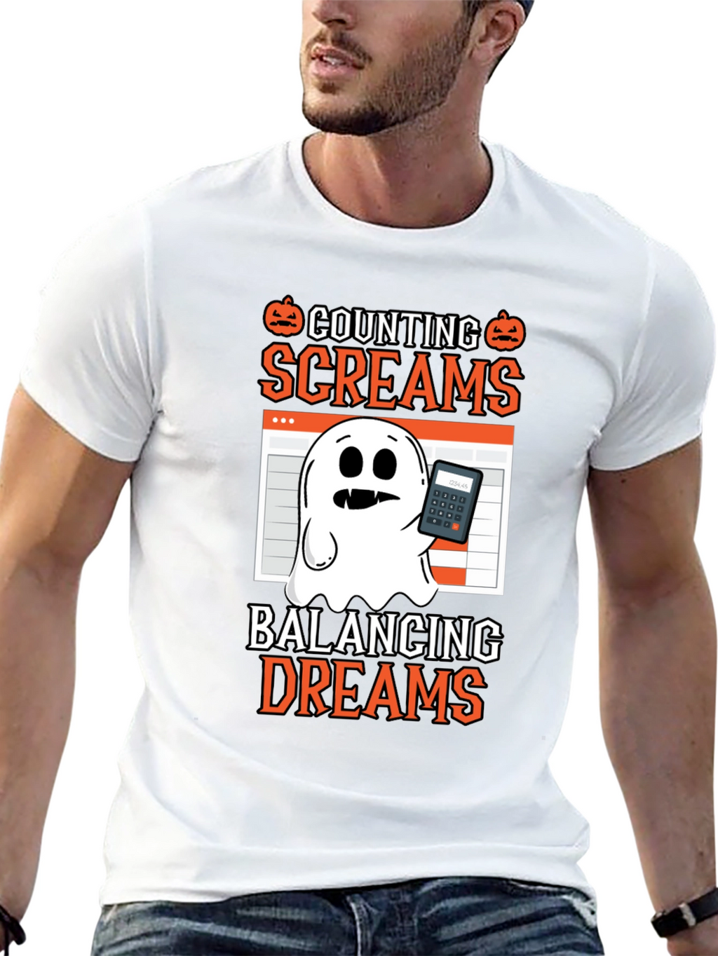 Counting Screams Halloween Accountant T-Shirt