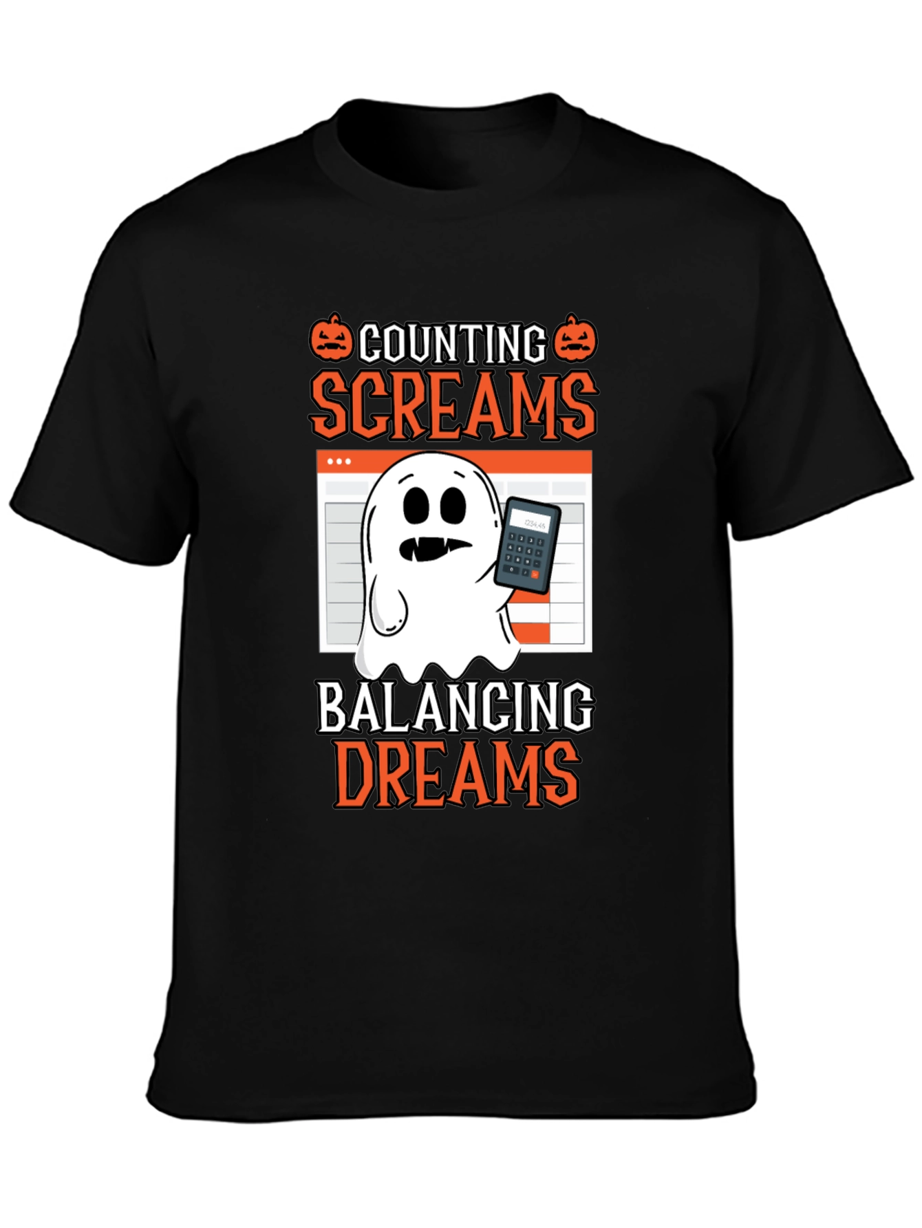 Counting Screams Halloween Accountant T-Shirt