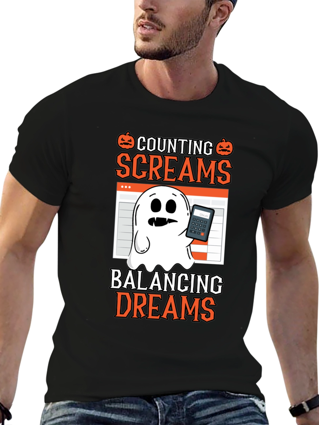 Counting Screams Halloween Accountant T-Shirt