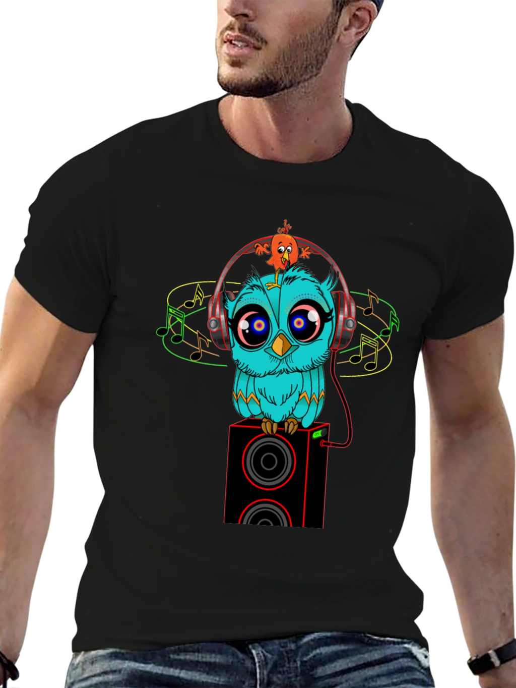 Owl & Bird DJ Graphic Tee