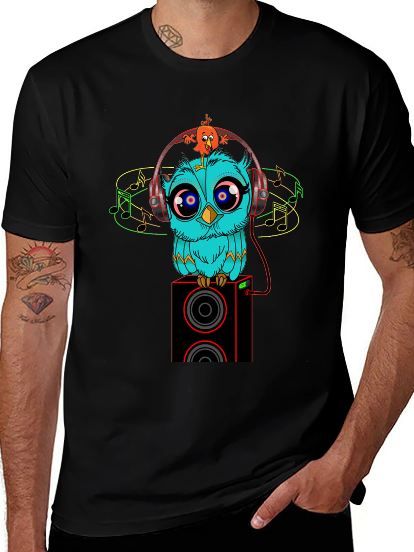 Owl & Bird DJ Graphic Tee