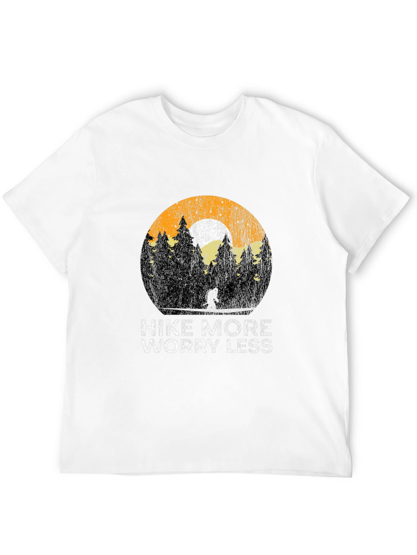 Hike More Worry Less Black T-Shirt