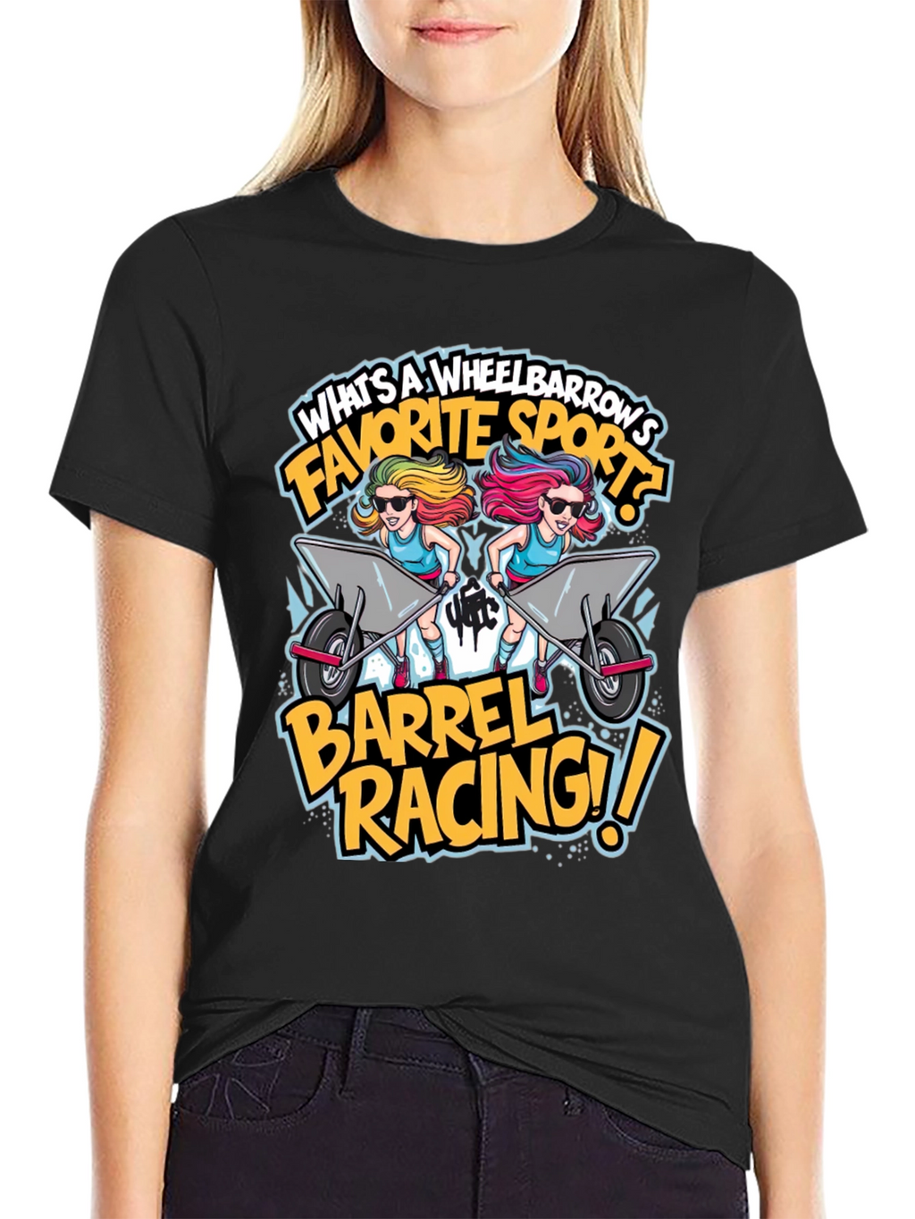Wheelbarrow Barrel Racing Graphic Tee