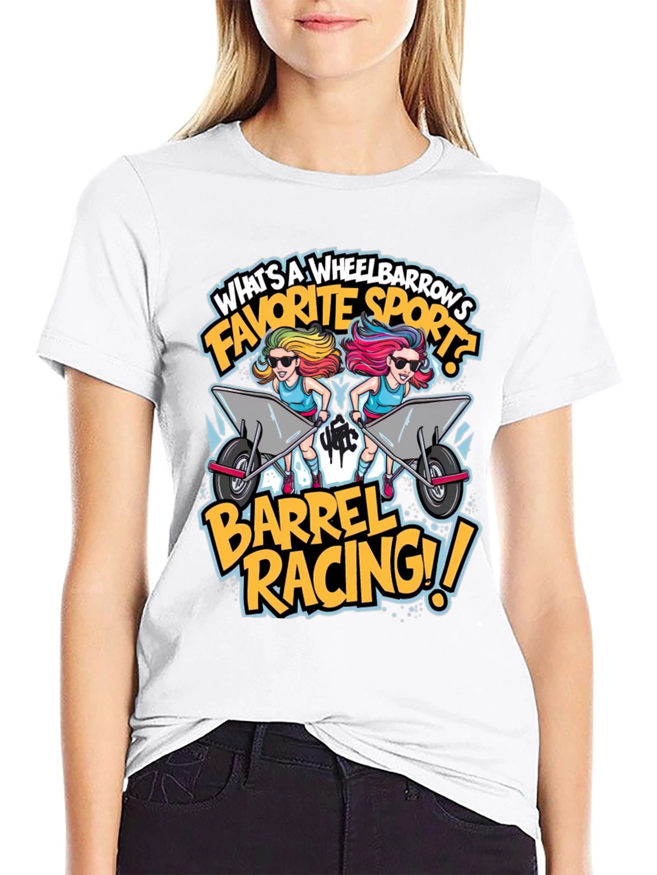 Wheelbarrow Barrel Racing Graphic Tee