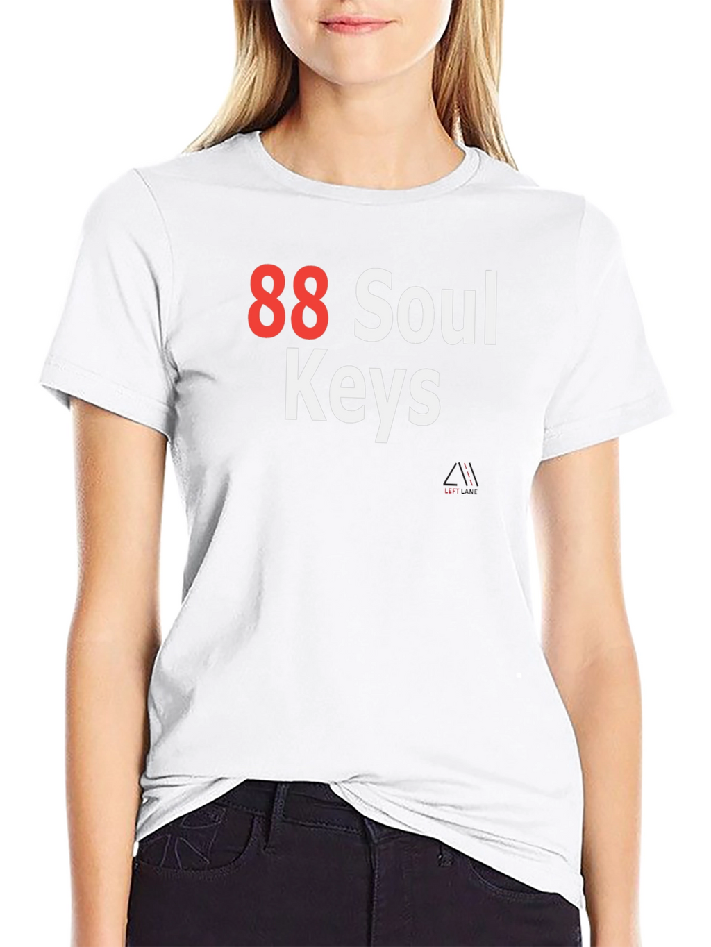 88 Soul Keys Graphic T-Shirt - Black Cotton Tee
