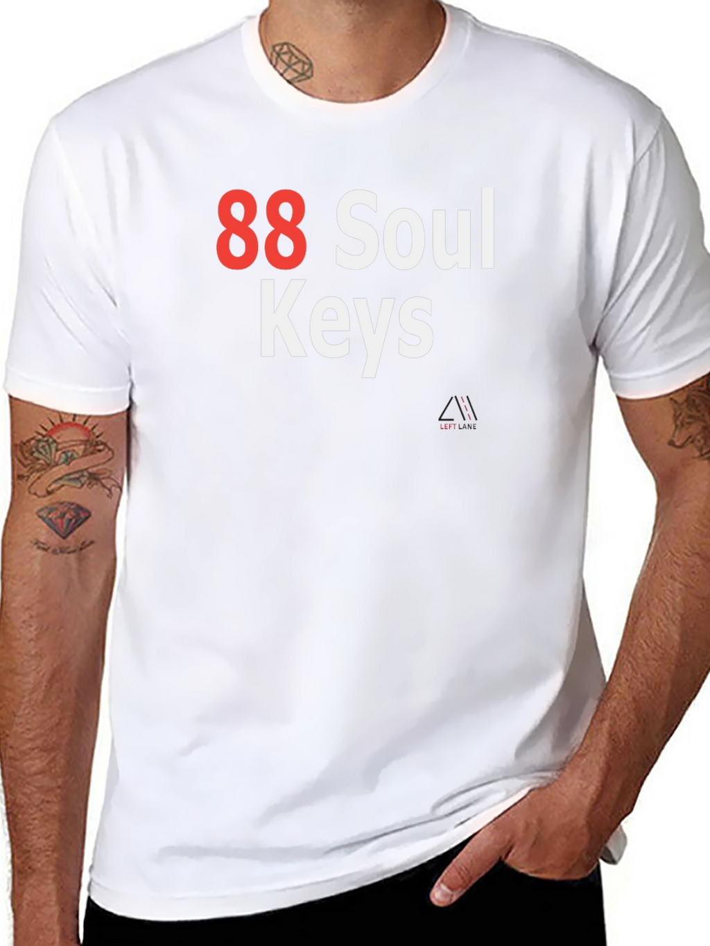 88 Soul Keys Graphic T-Shirt - Black Cotton Tee