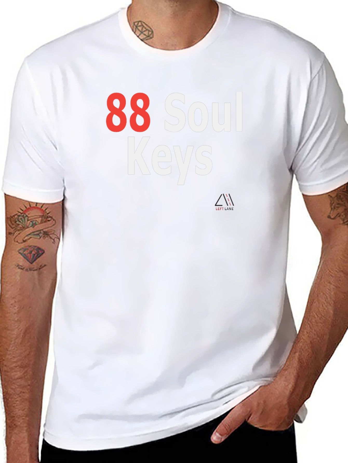 88 Soul Keys Graphic T-Shirt - Black Cotton Tee