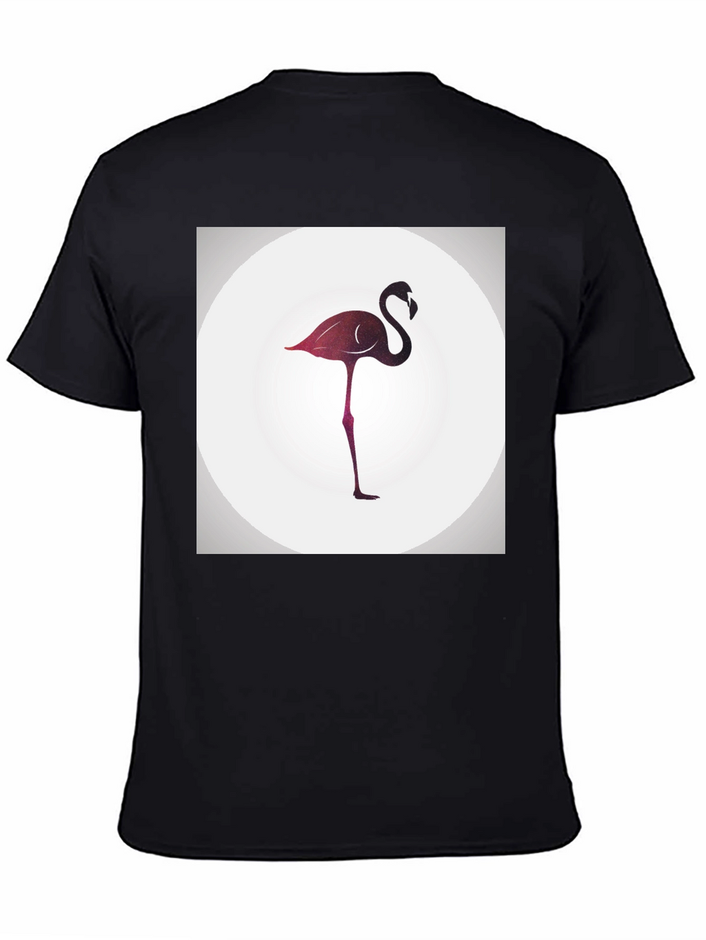 Stylish Flamingo Graphic Black T-Shirt