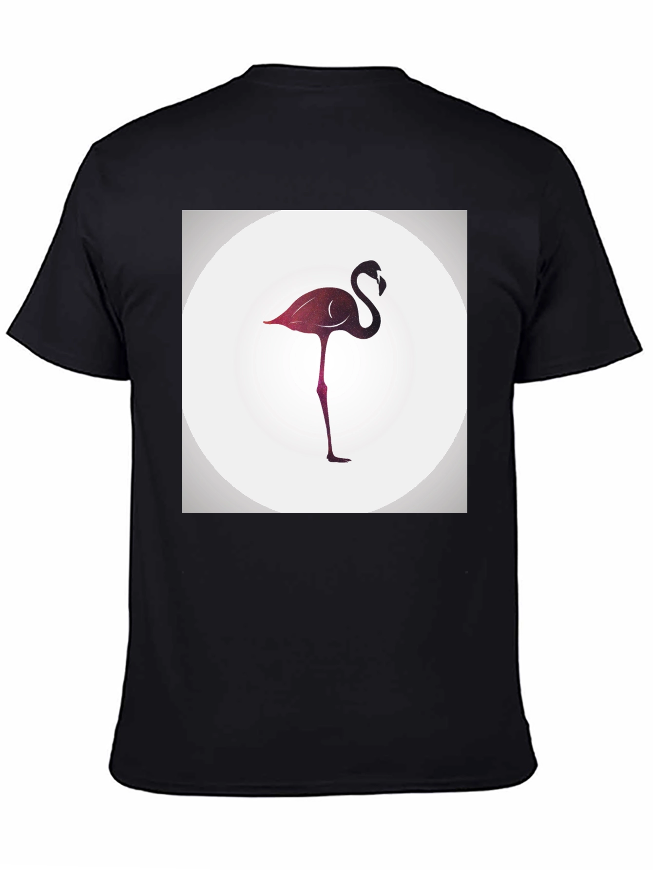Stylish Flamingo Graphic Black T-Shirt