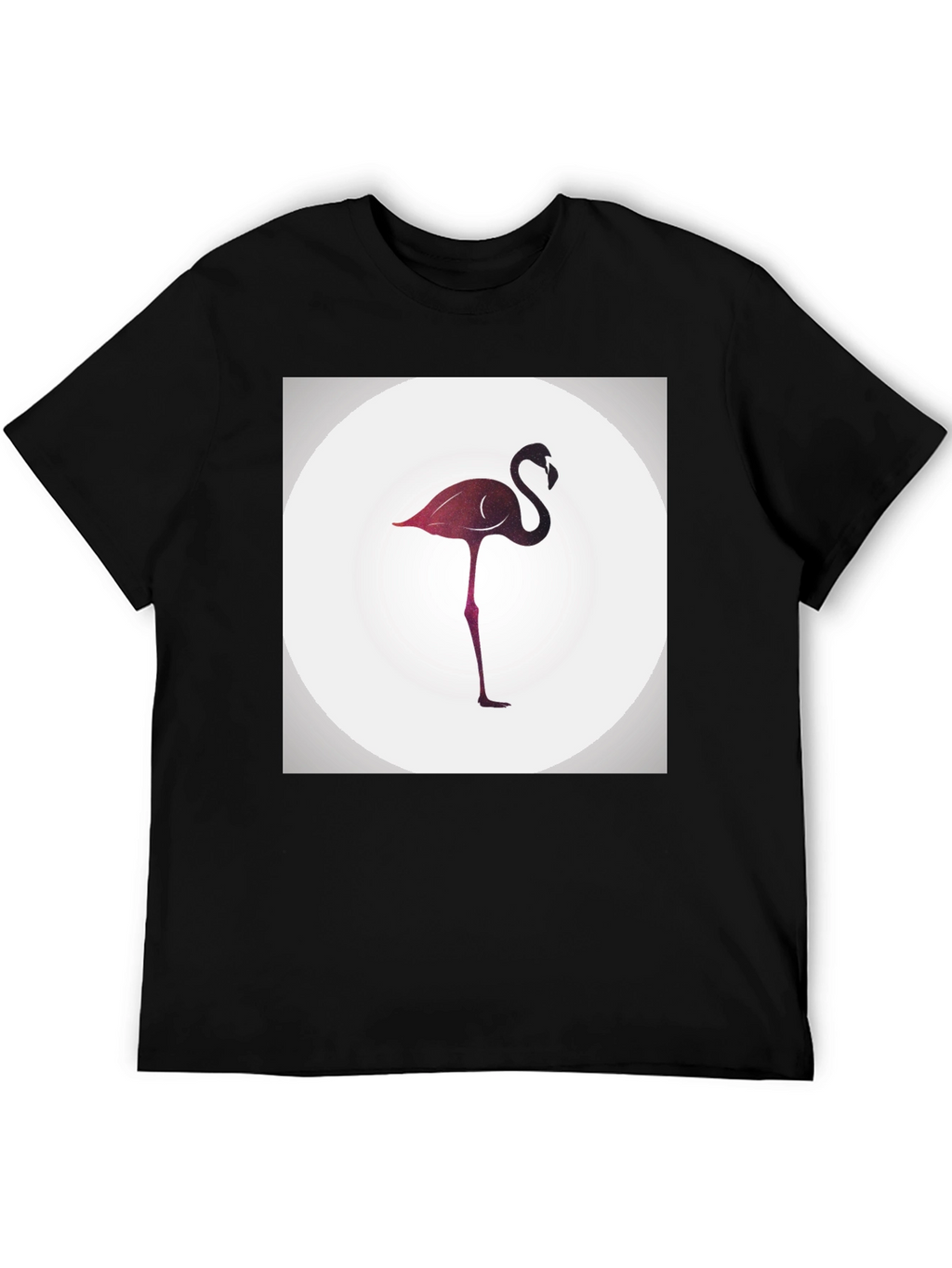 Stylish Flamingo Graphic Black T-Shirt