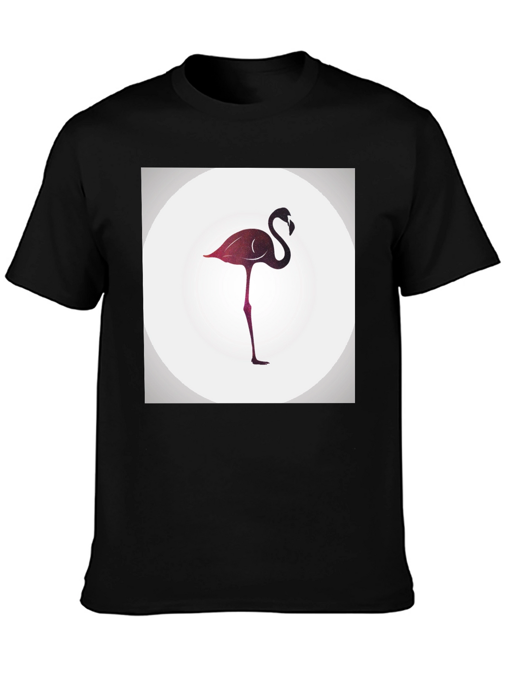 Stylish Flamingo Graphic Black T-Shirt