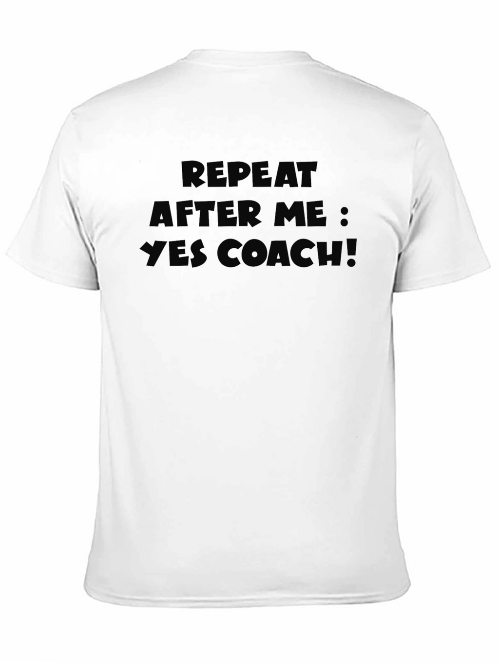 Repeat After Me Yes Coach Graphic Tee - Black