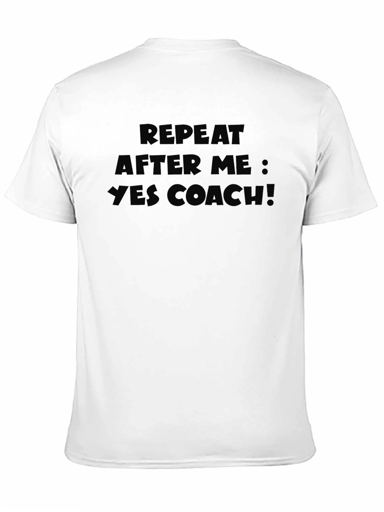 Repeat After Me Yes Coach Graphic Tee - Black