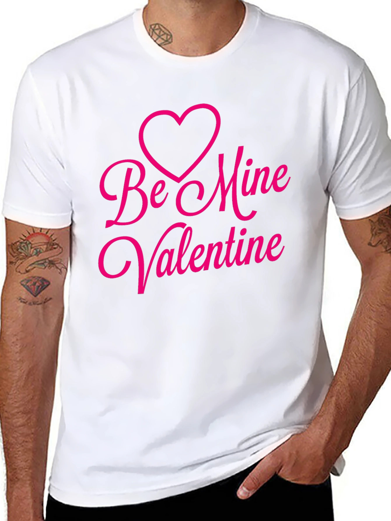 Be Mine Valentine Black T-Shirt
