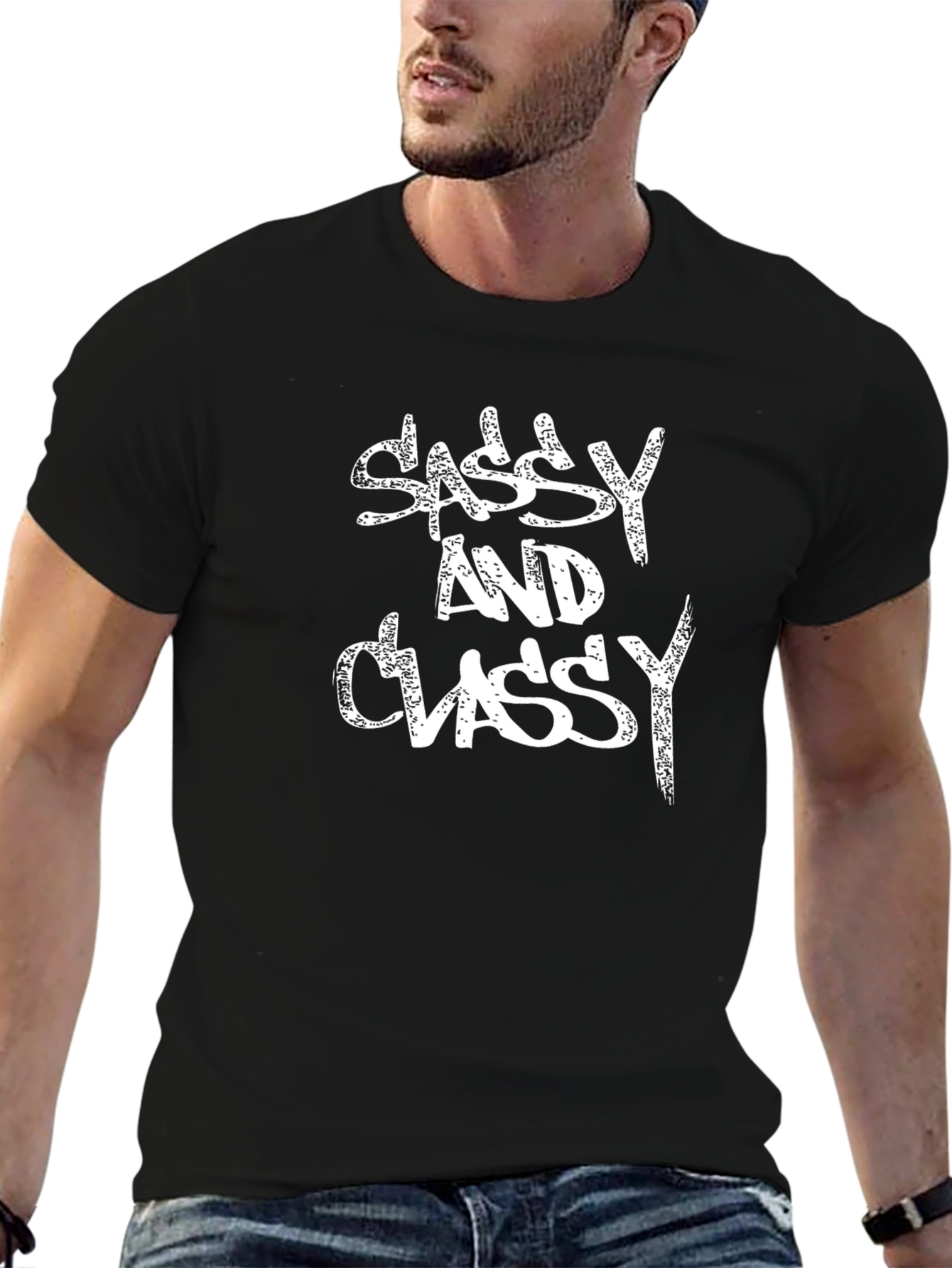 Sassy and Classy Black Graphic Tee