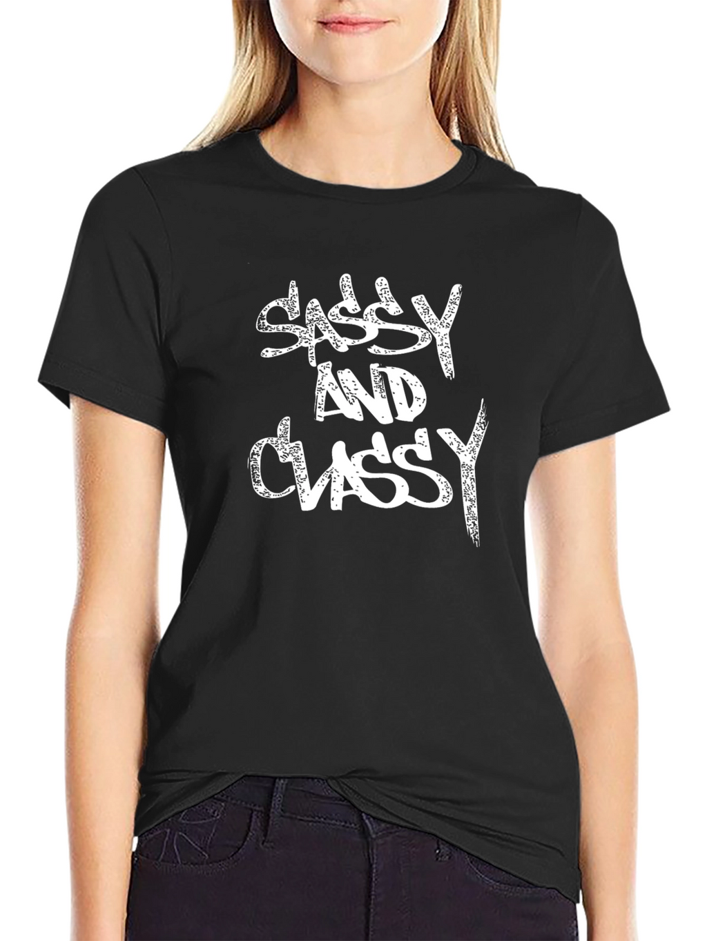 Sassy and Classy Black Graphic Tee