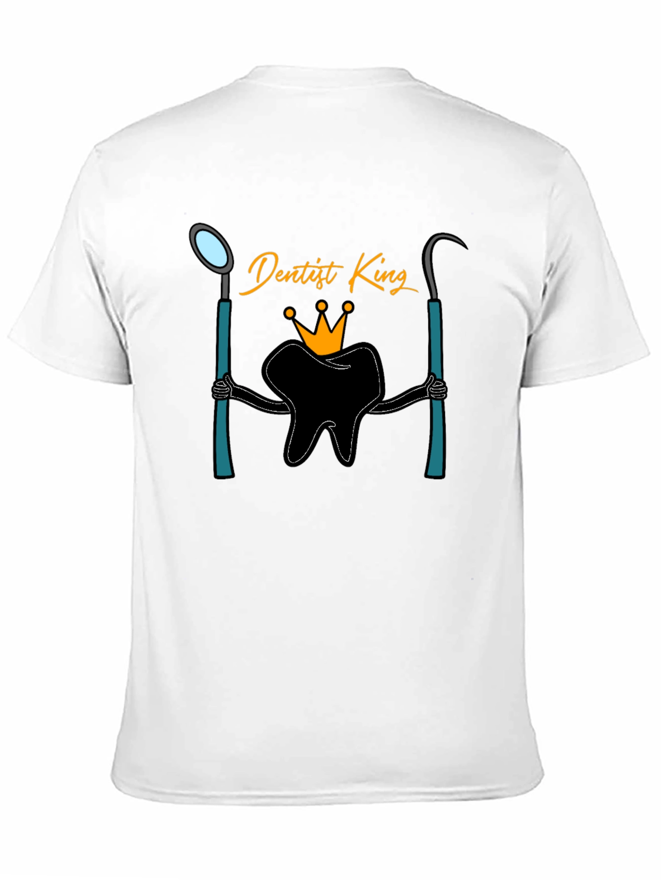 Dentist King Graphic T-Shirt - Black Cotton Tee