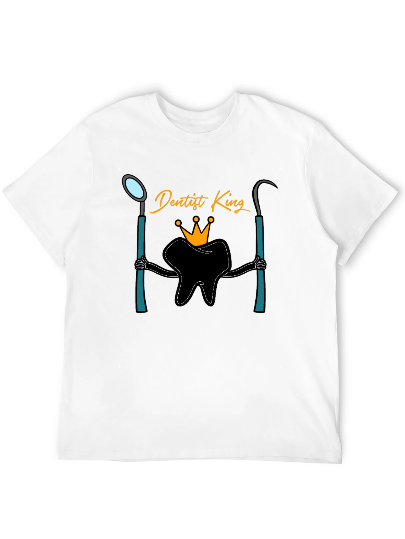 Dentist King Graphic T-Shirt - Black Cotton Tee
