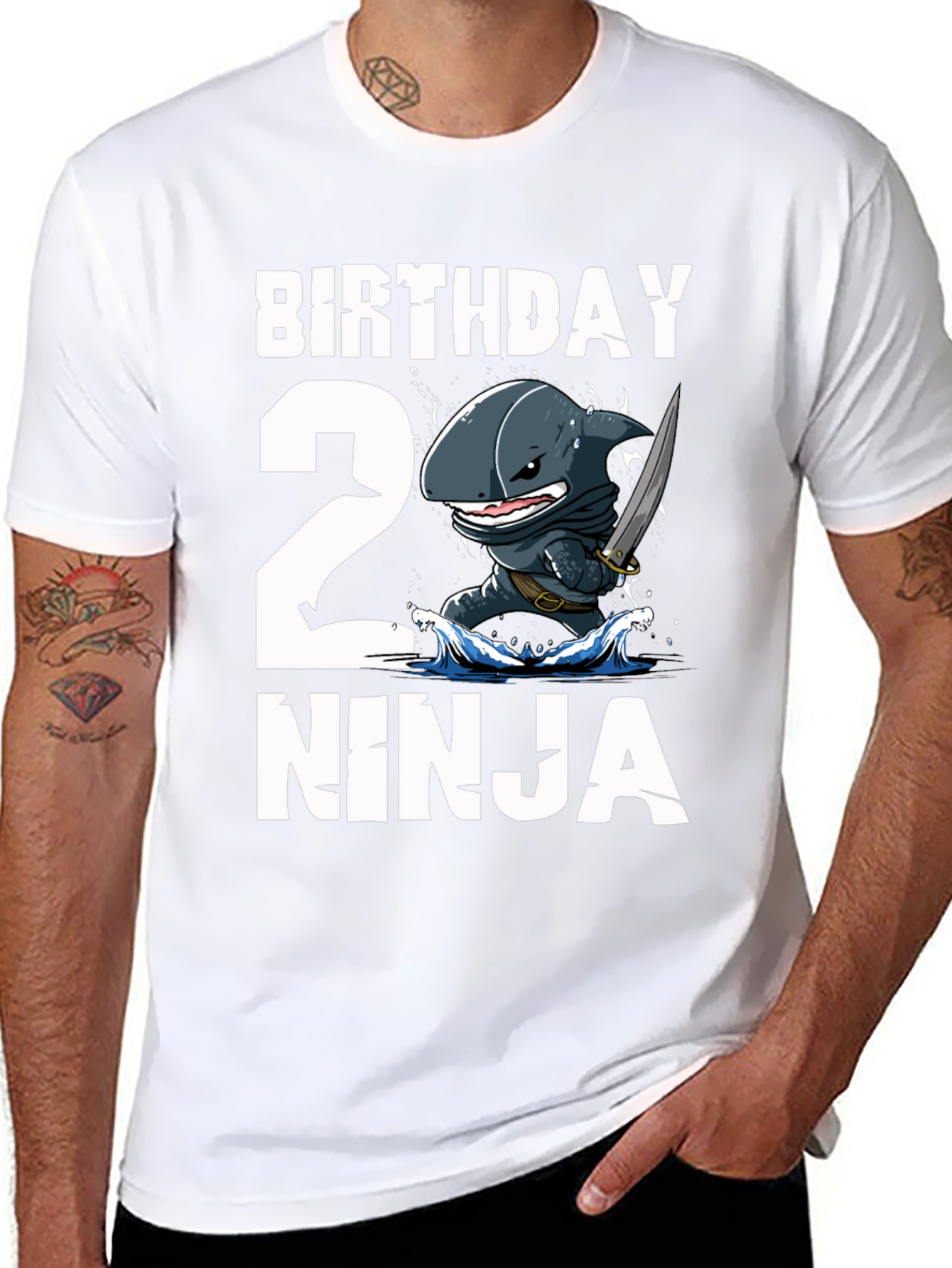 Birthday 2 Ninja Shark T-Shirt