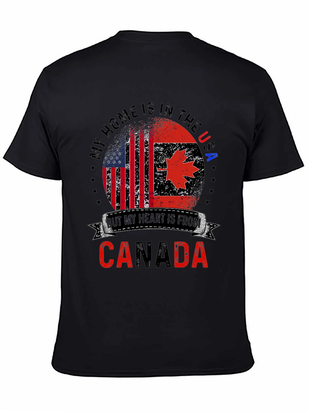 USA/Canada Flag Graphic Tee