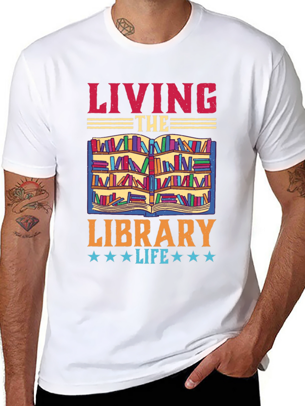 Living The Library Life T-Shirt